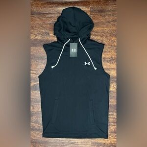 Under Armour Men's Hooded Vest Black Sweatshirt Clothing Pullover Size S